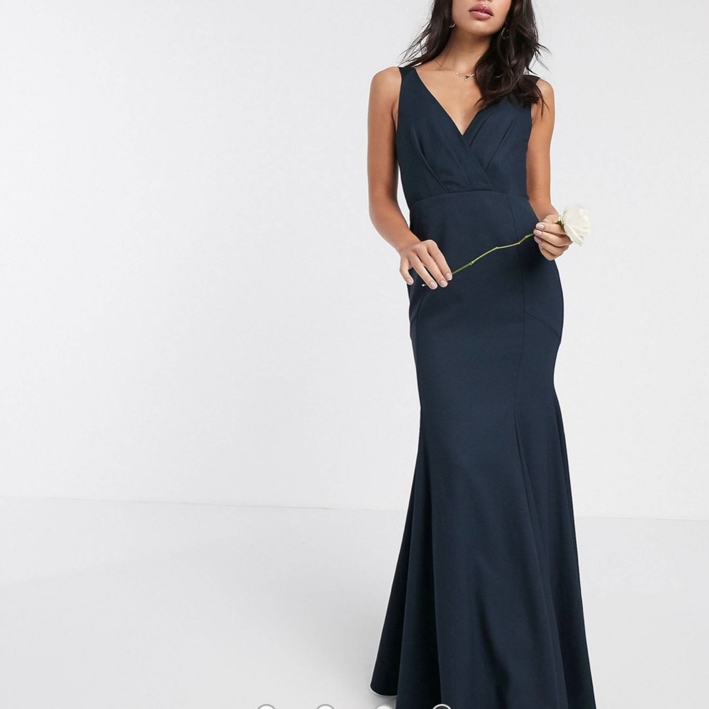 ASOS Bridesmaid navy button back dress - NWT
